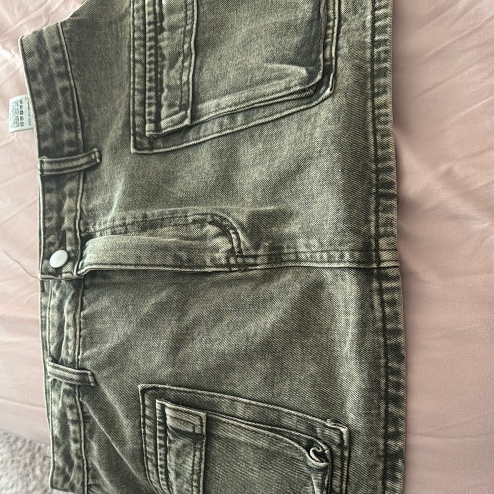 Levi's Gray Denim Mini Skirt